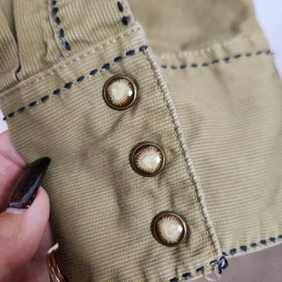 Twenty X Tan Corduroy Pearl Snap Western Button Down Shirt Slim Fit Mens XXL - Picture 6 of 14